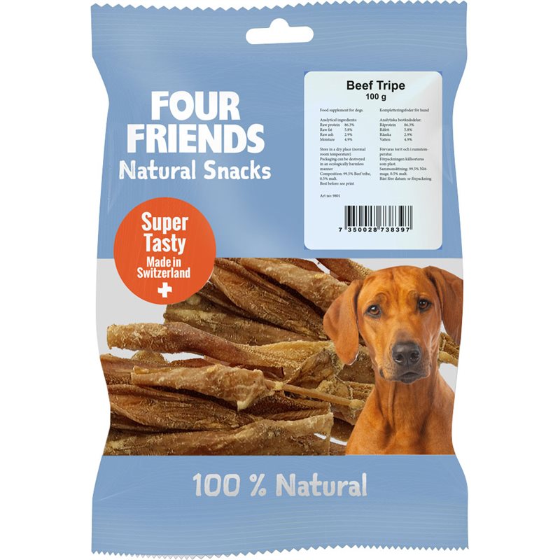 Naturlig tyggevarer Beef Tripe 100 g FourFriends