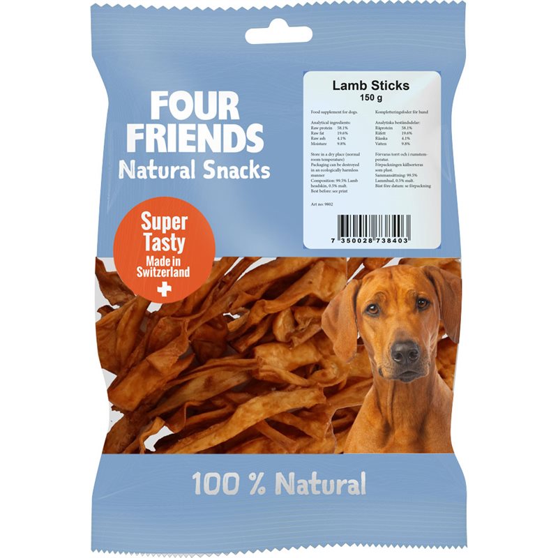 Naturlig tyggevarer Lamb Sticks 150 g FourFriends