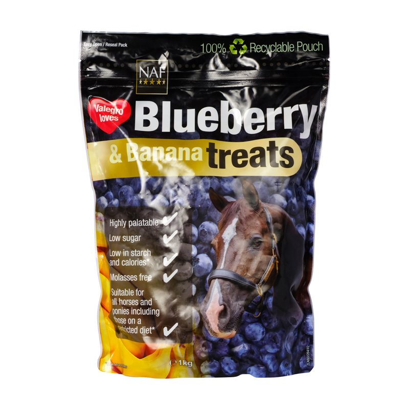 Hestegodbiter Bluberry & Banana NAF