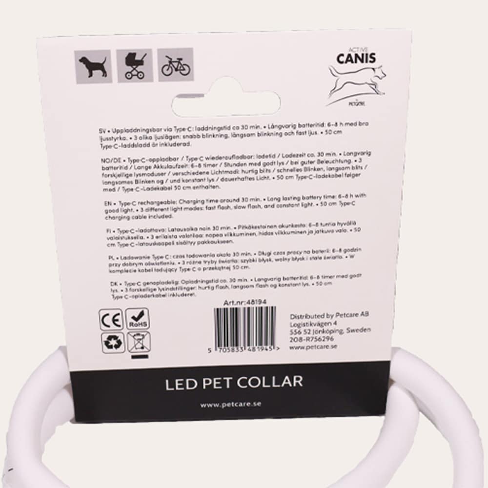 Halsbånd  LED Pet Collar Active Canis