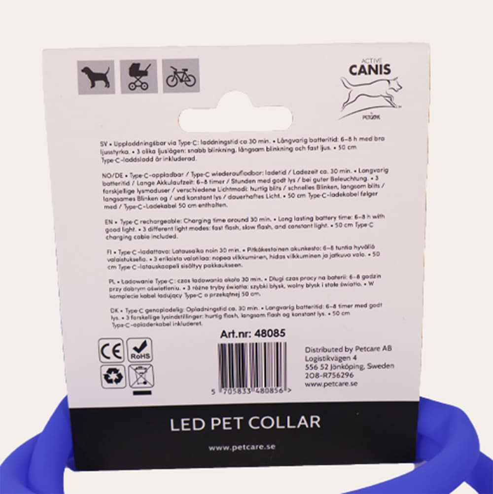 Halsbånd  LED Pet Collar Active Canis