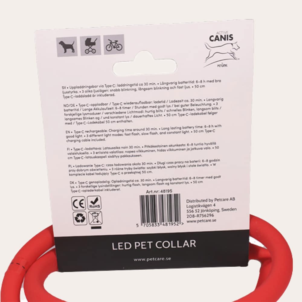 Halsbånd  LED Pet Collar Active Canis
