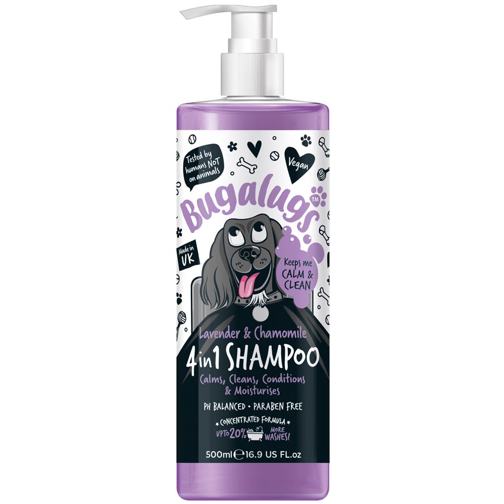 Hundesjampo  4 in 1 Lavender & Chamomile 500ml Bugalugs