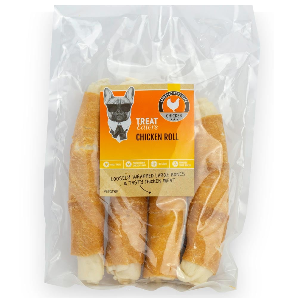 Hundetygg 4-pkn. Chicken Roll Treateaters