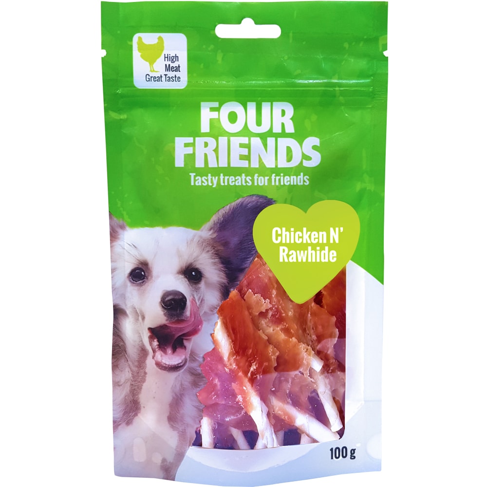 Hundegodis  Chicken N´Rawhide 100 g FourFriends
