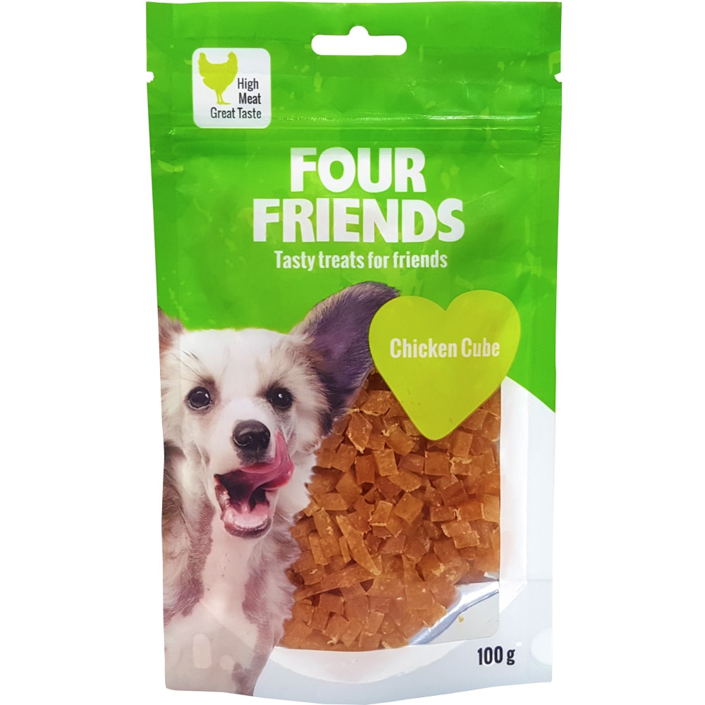 Hundegodis  Chicken Cube 100 g FourFriends