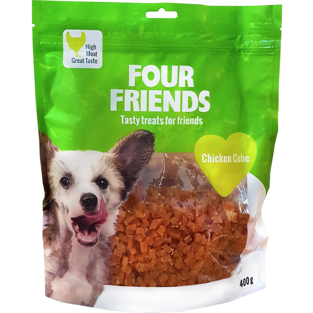 Hundegodis  Chicken Cube 400 g FourFriends