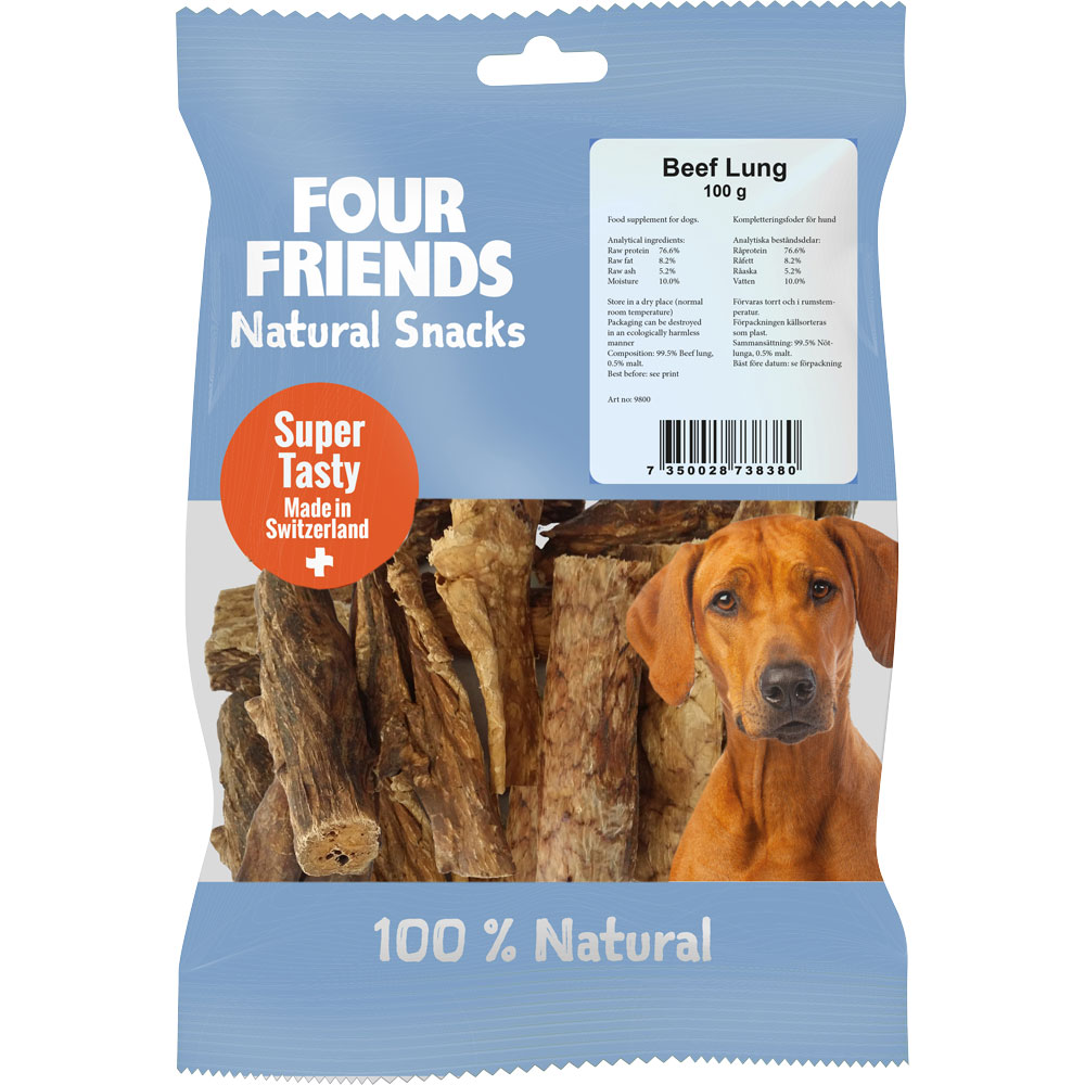 Naturlig tyggevarer  Beef Lung 100 g FourFriends