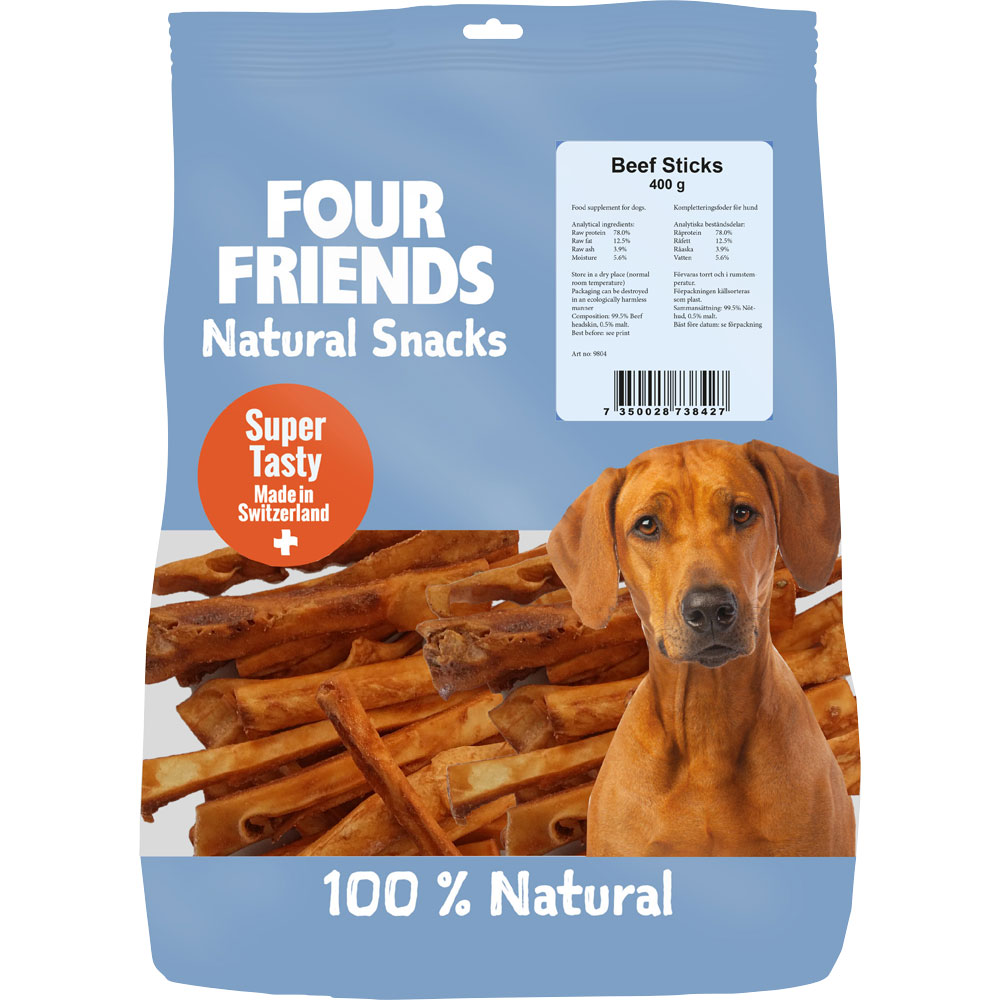 Naturlig tyggevarer  Beef Sticks 400 g FourFriends