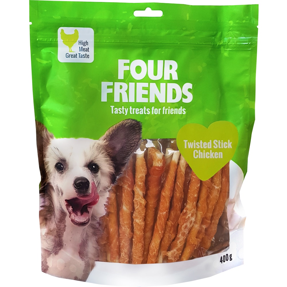 Hundetygg  Twisted Stick Chicken 400 g FourFriends