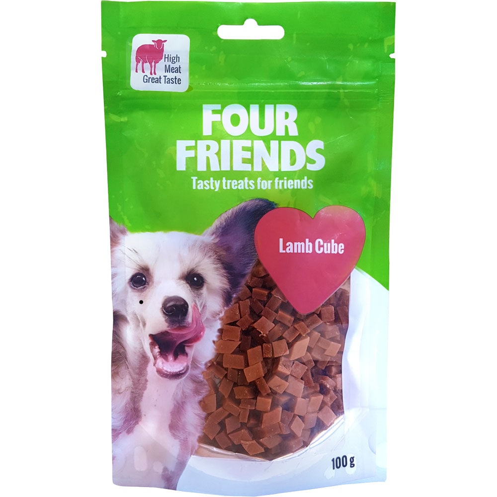 Hundegodis  Lamb Cube FourFriends