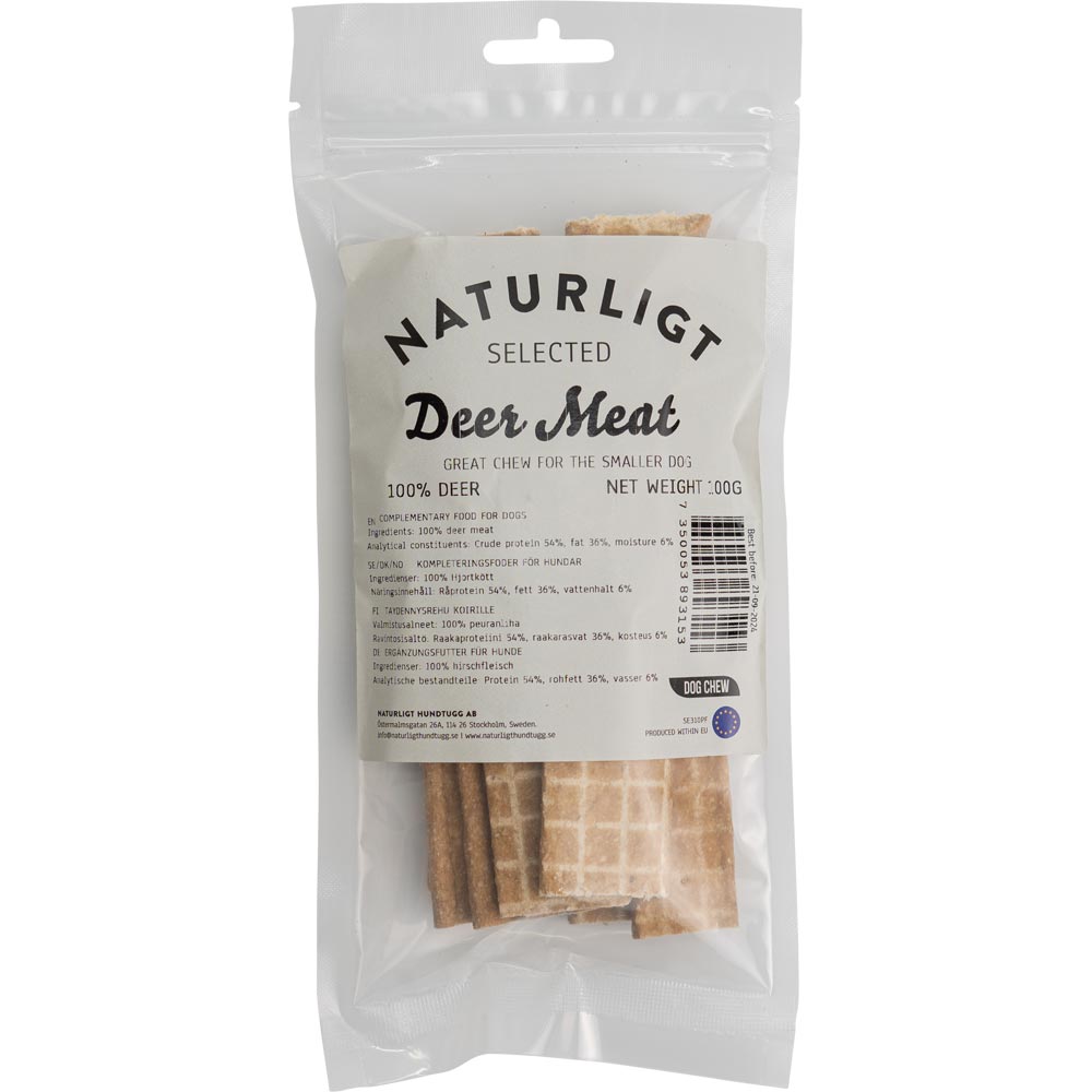 Hundegodis  Deer Meat 100g Naturligt Selected