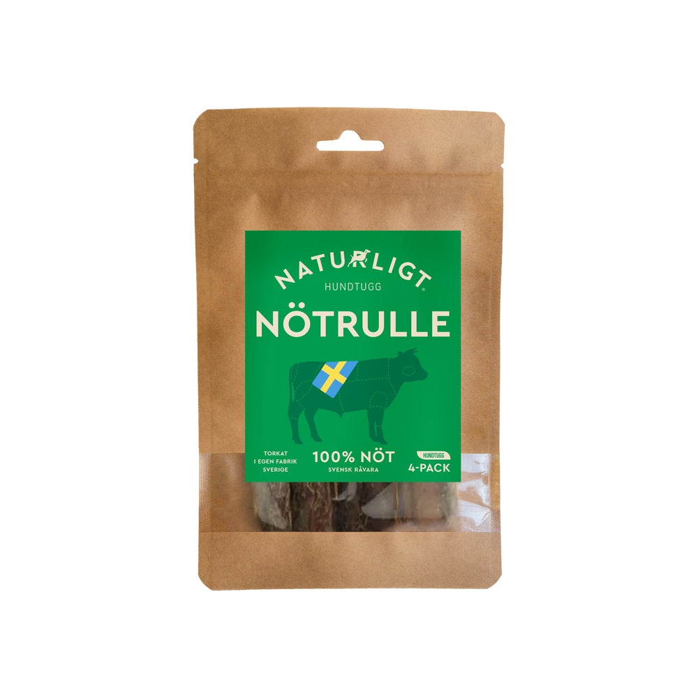 Hundetygg 4-pkn. Nötrulle Naturligt Hundtugg