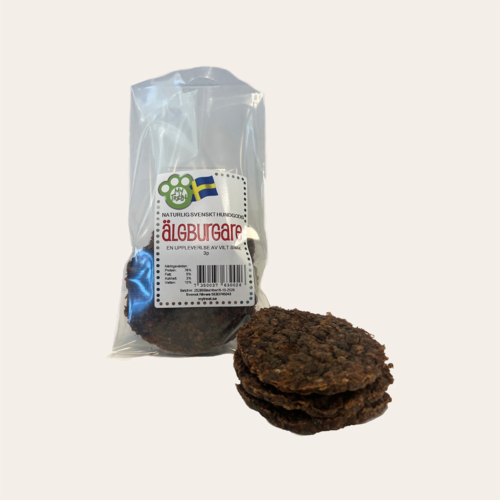 Hundetygg 3-pkn. Älgburgare My treat