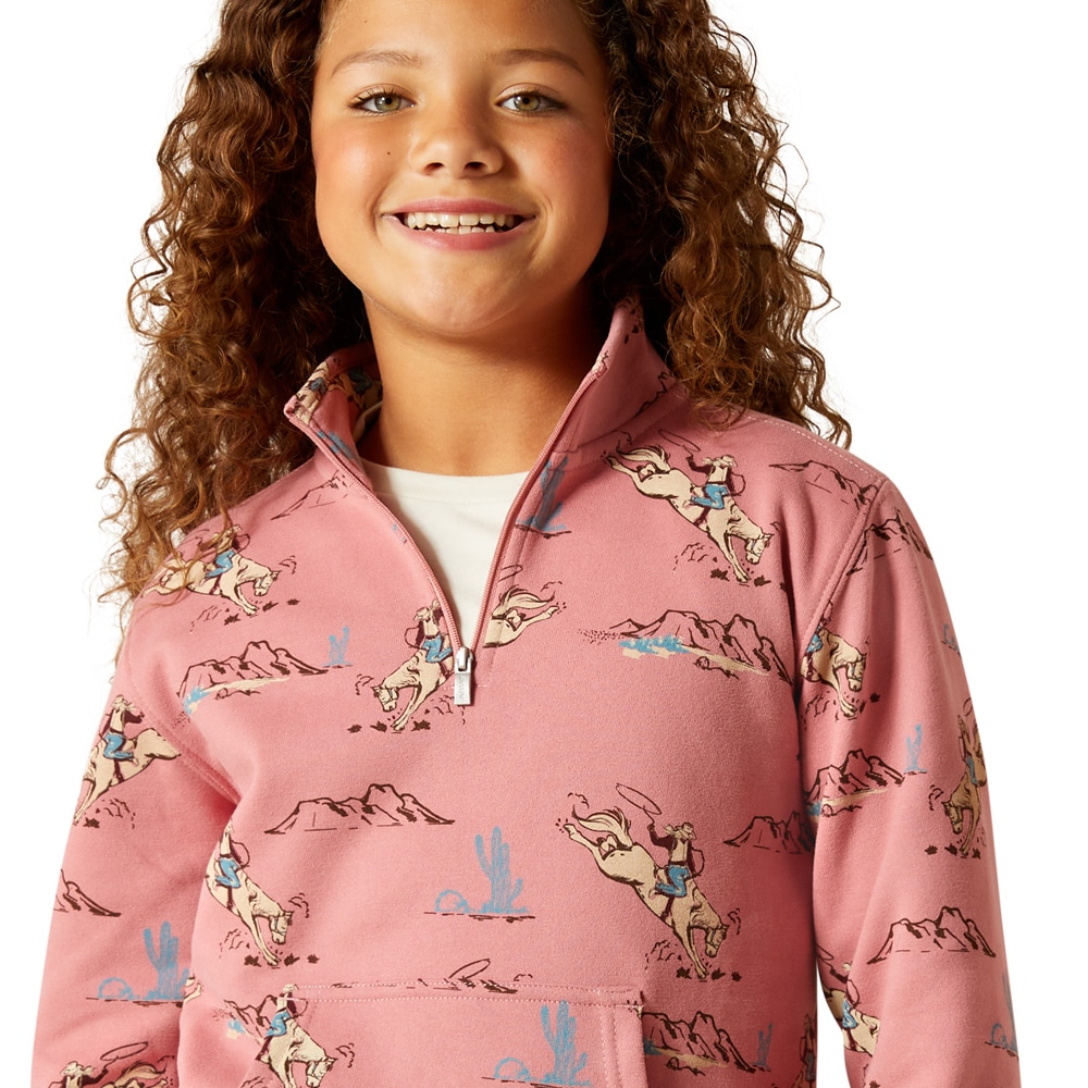 Collegegenser  Junior BRONC SCENE 1/4 ZIP ARIAT®