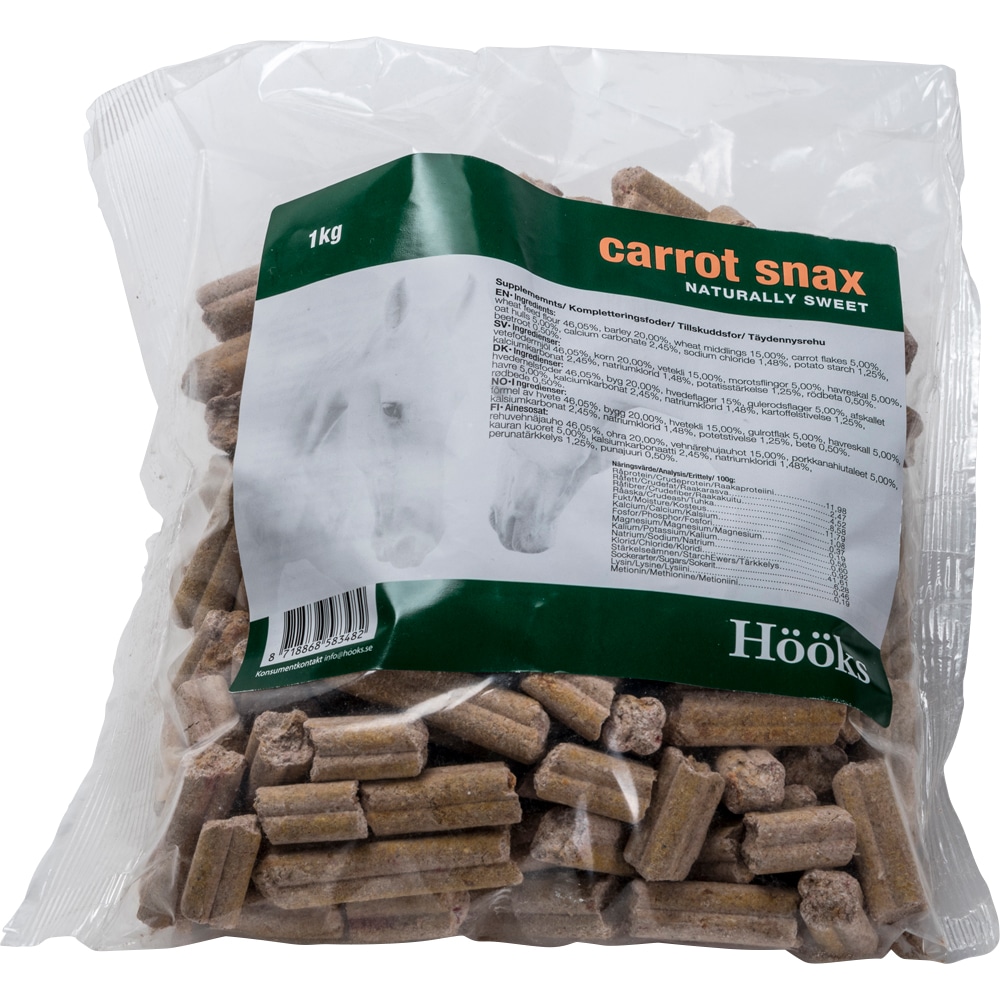 Hestegodbiter  Carrot snax natural 1 kg Hööks