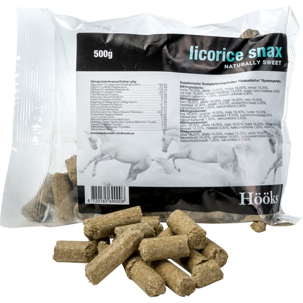 Hestegodbiter 500 g Licorice Snax Hööks