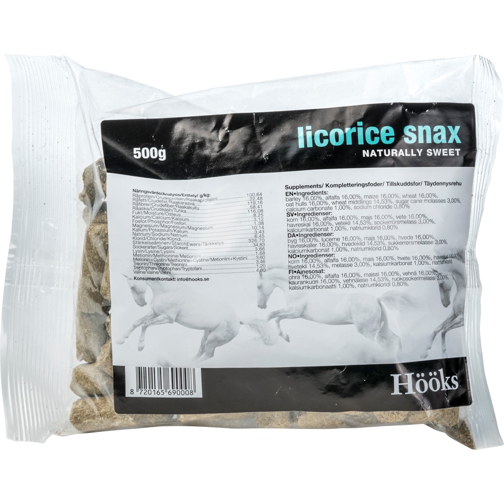 Hestegodbiter 500 g Licorice Snax Hööks