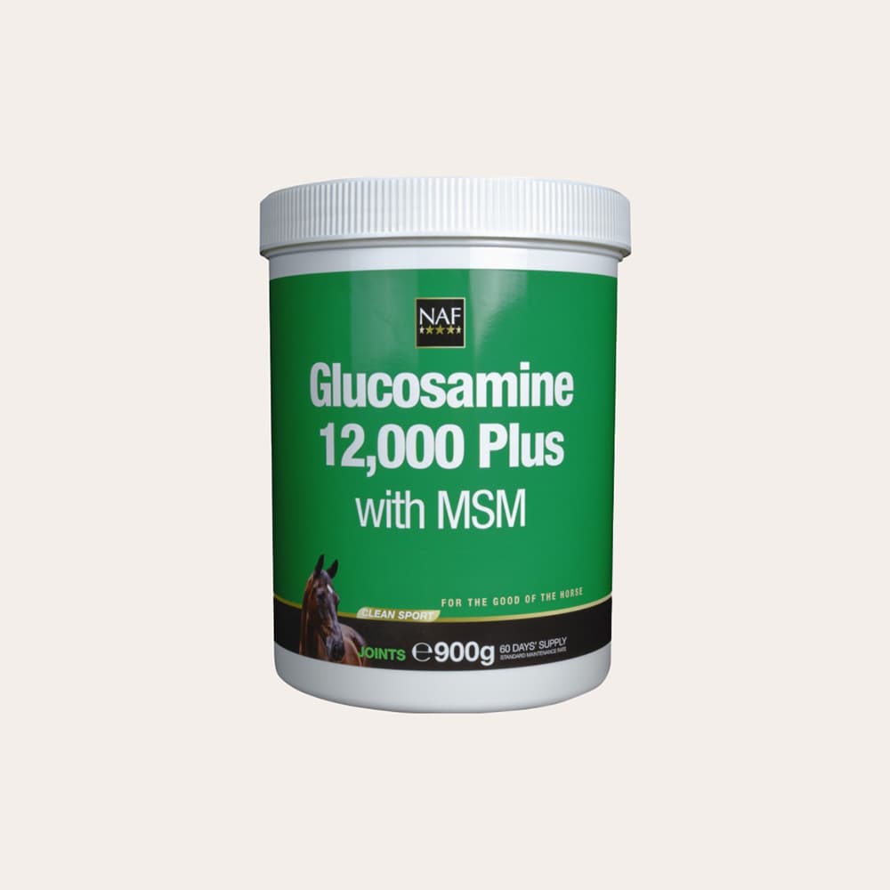 Kompletteringfôr Hest Glukosamin 12.000 Plus MSM 900g NAF