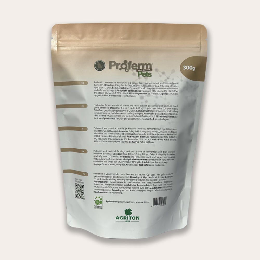 Kompletteringfôr 300 g Proferm Pets Agriton