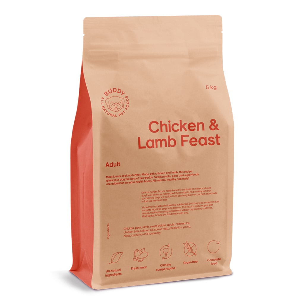 Hundefôr 5 kg Chicken & Lamb Feast BUDDY