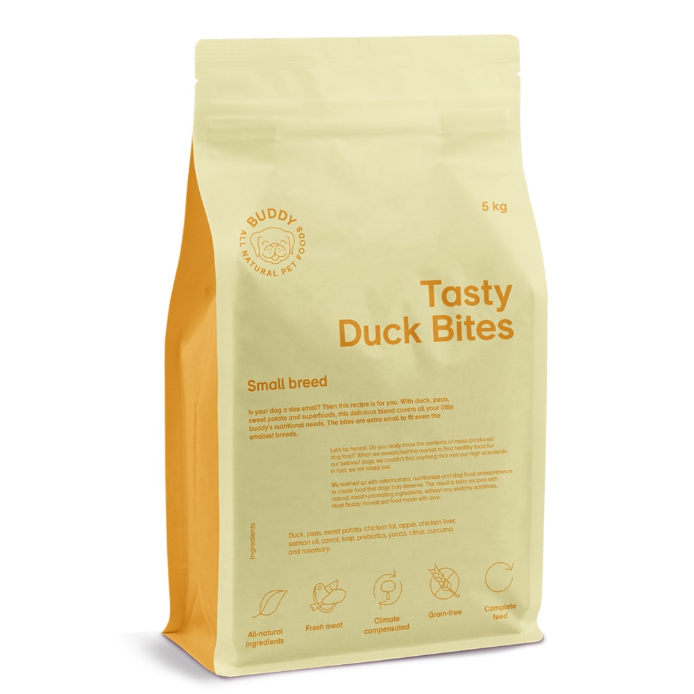 Hundefôr 5 kg Tasty Duck Bites BUDDY