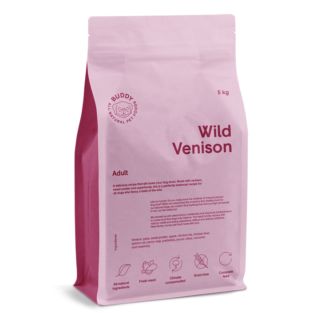 Hundefôr 5 kg Wild Venison BUDDY