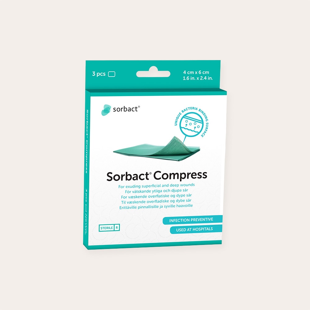  3-pkn. Compress 4x6 cm Sorbact