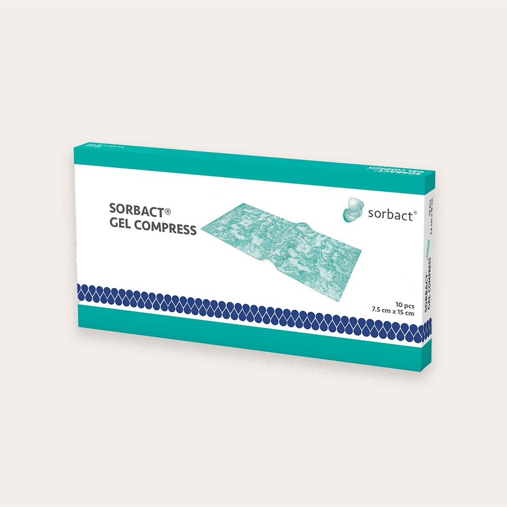  10-pkn. Gel Compress 7,5x15 cm Sorbact