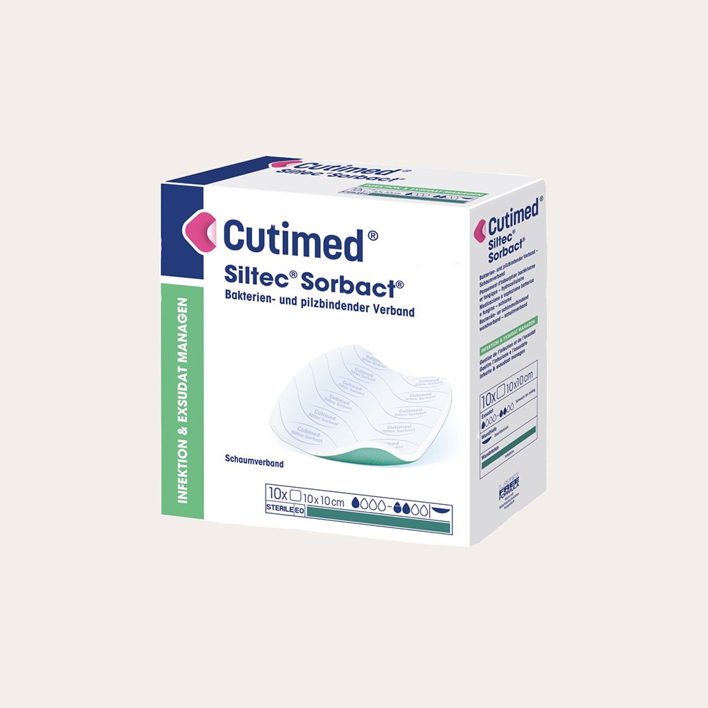  10-pkn. Cutimed Siltec 10x10cm Sorbact